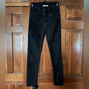 Levi's 721 High Rise Skinny Black Jeans